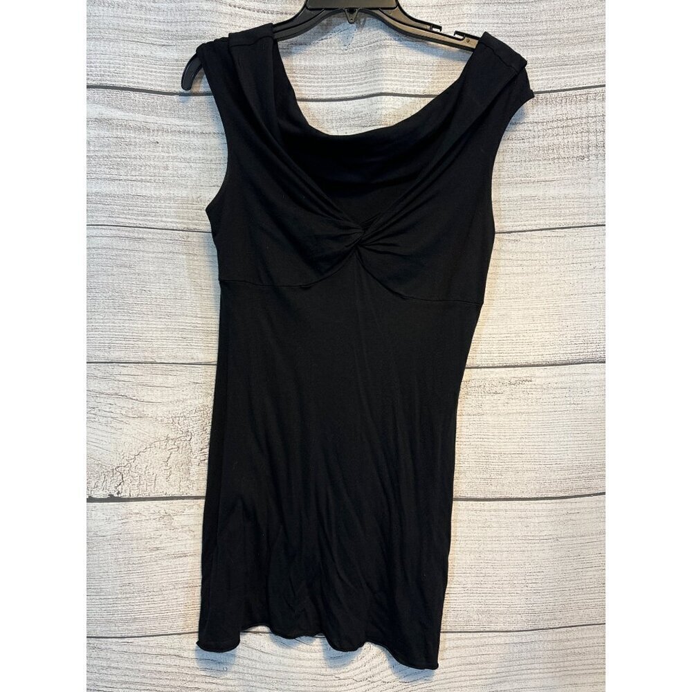 China Doll Black Sleeveless Cowl Neck Top Size S